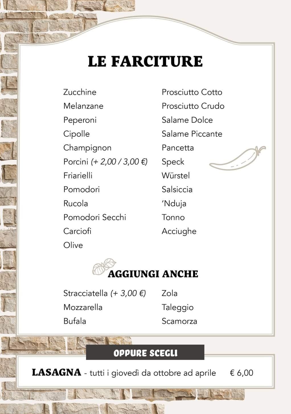 Nuovo Menu Pizze pt2
